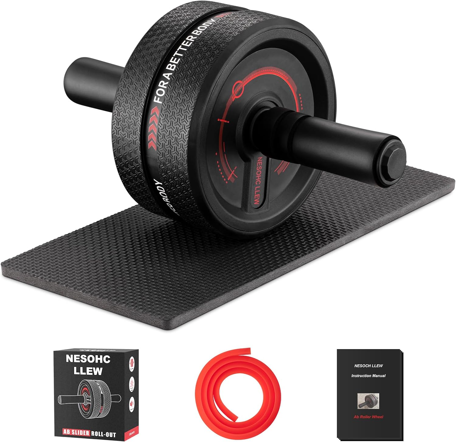 Upgraded Ab Roller Wheel. Abdominal Training Roller for Men/Women, Abdominal Wheels Widened to 3.4 