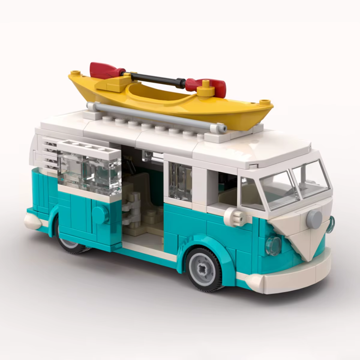 MOC Technical Car T1 Camper Van Vehicle 309PCS Model Building Blocks Toys for Children Toy Kids Gifts City Car Bricks