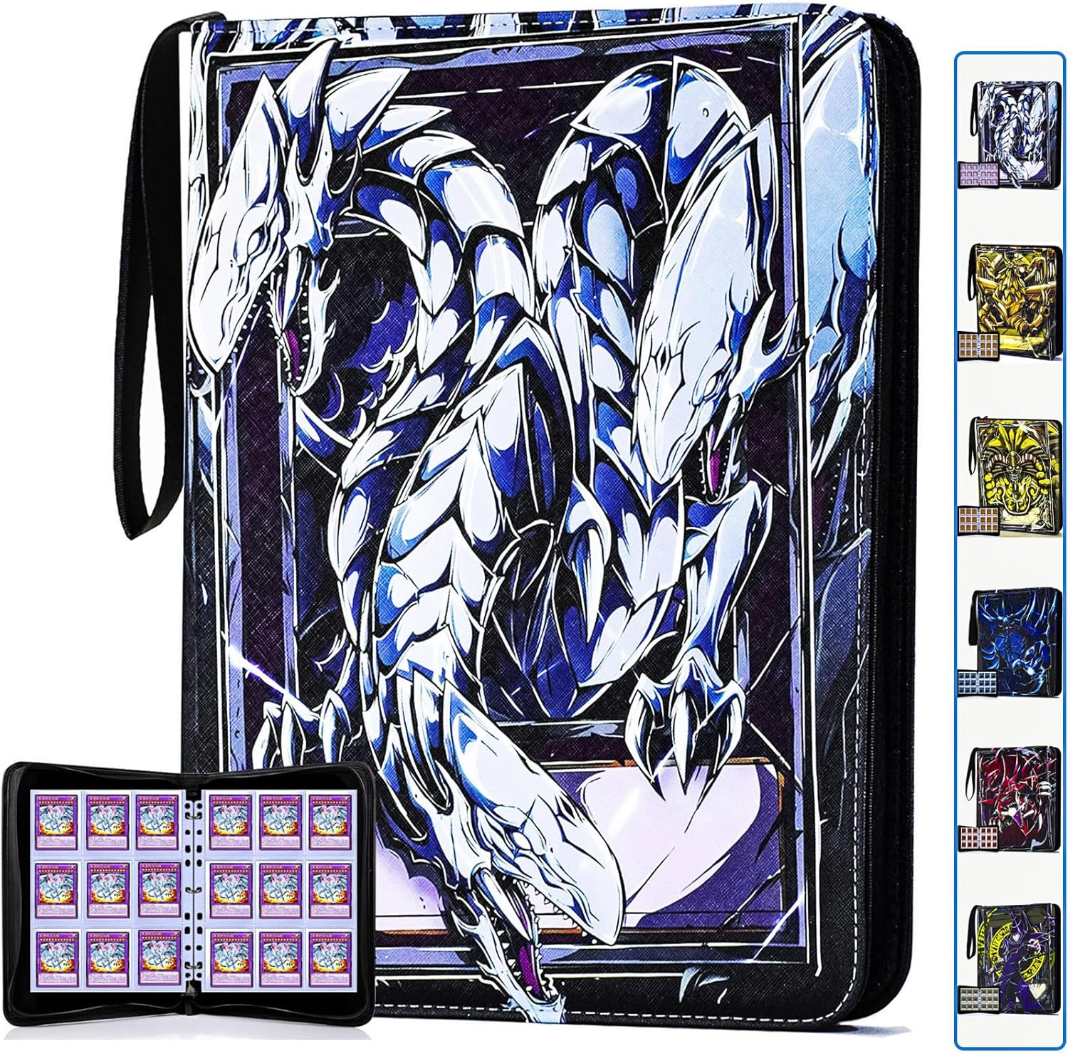 Trading Card Binder for Y-G-O Cards- 990 Pockets Card Album with Sleeves