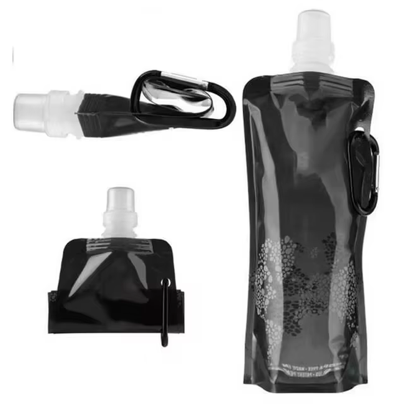 500ML Portable Ultralight Foldable Silicone Folding Water Bottle Water Bag Outdoor Sport Supplies Hiking Camping Soft Flask Bag