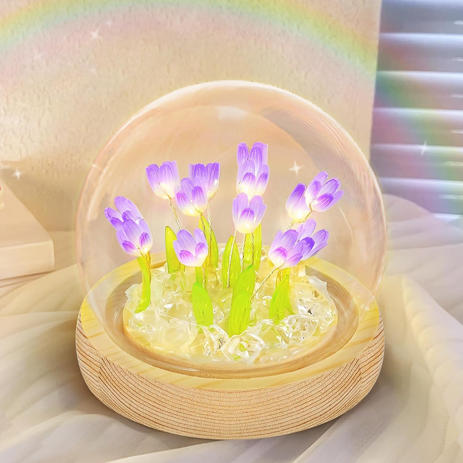 Flower Lamp Night Light Valentines Day Gifts for Her Birthday  display picture 1