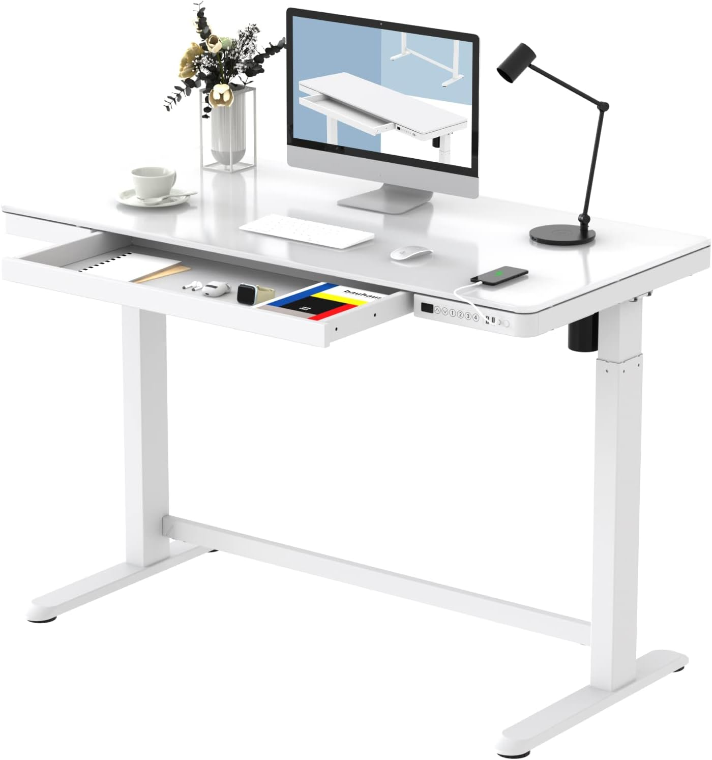 FLEXISPOT EW8 Comhar Electric Standing Desk with Drawers Charging USB A to C ... - Picture 13 of 15