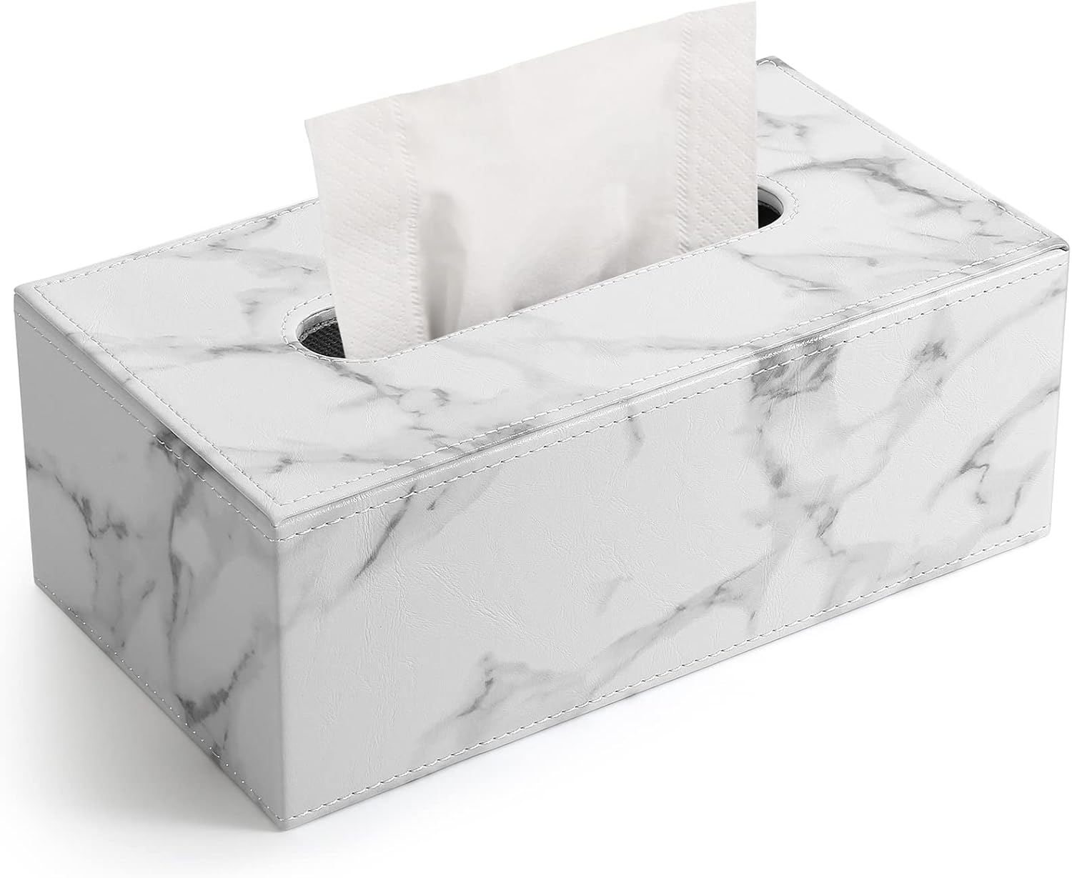 Tissue Box Cover, PU Leather Tissue Box Holder Rectangular Tissue Holders for Home/Office/Car Decoration 9.84