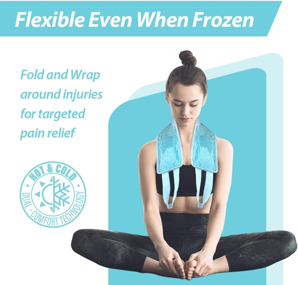 NEWGO®Neck Ice Pack Gel Ice Neck Wrap with Soft Plush Backing, Hot Cold Pack ... - Picture 8 of 13