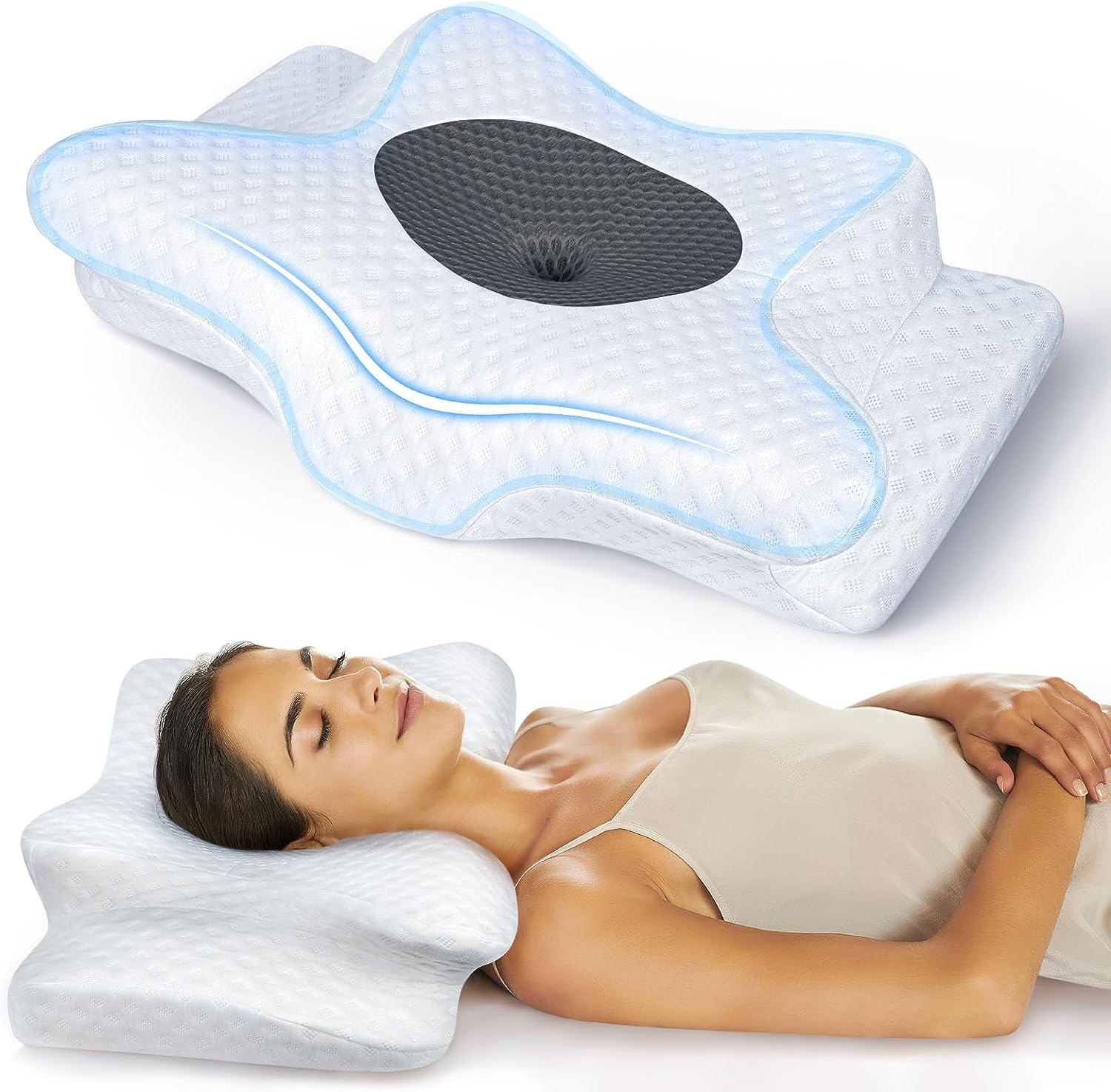 almohadas cervicales para aliviar el dolor de cuello y hombros