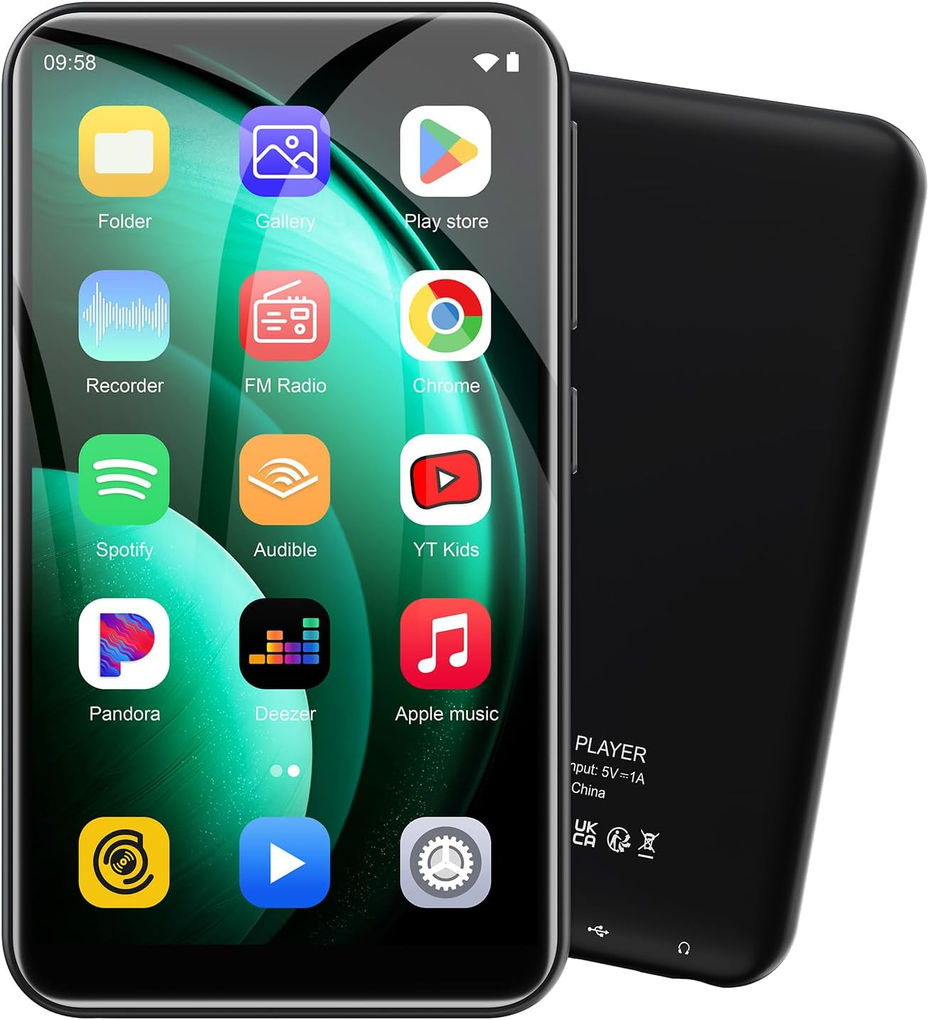 160GB MP3 Player with Bluetooth and Wifi – Hifi Android 13 Music Player for Spotify/Pandora/Audible/Youtube, 4.02