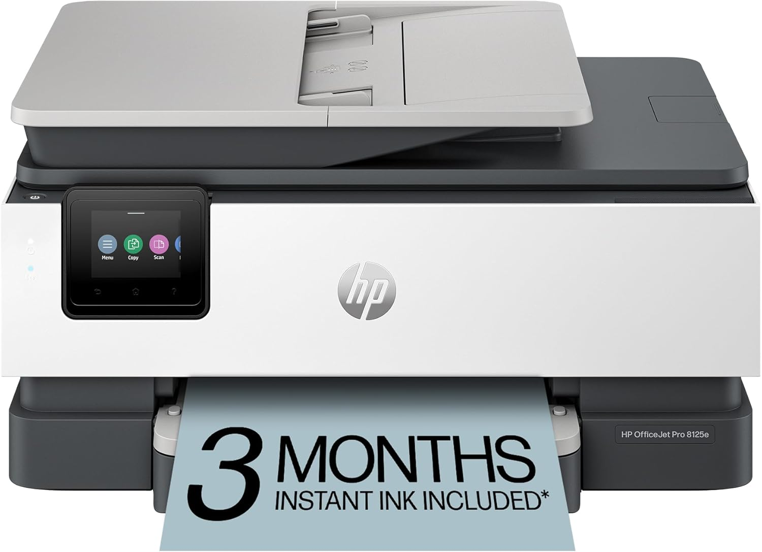 Officejet Pro 8125E Wireless All-In-One Color Inkjet Printer, Print, Scan, Copy, ADF, Duplex Printing Best-For-Home Office, 3 Month Instant Ink Trial Included, Ai-Enabled (405T6A)