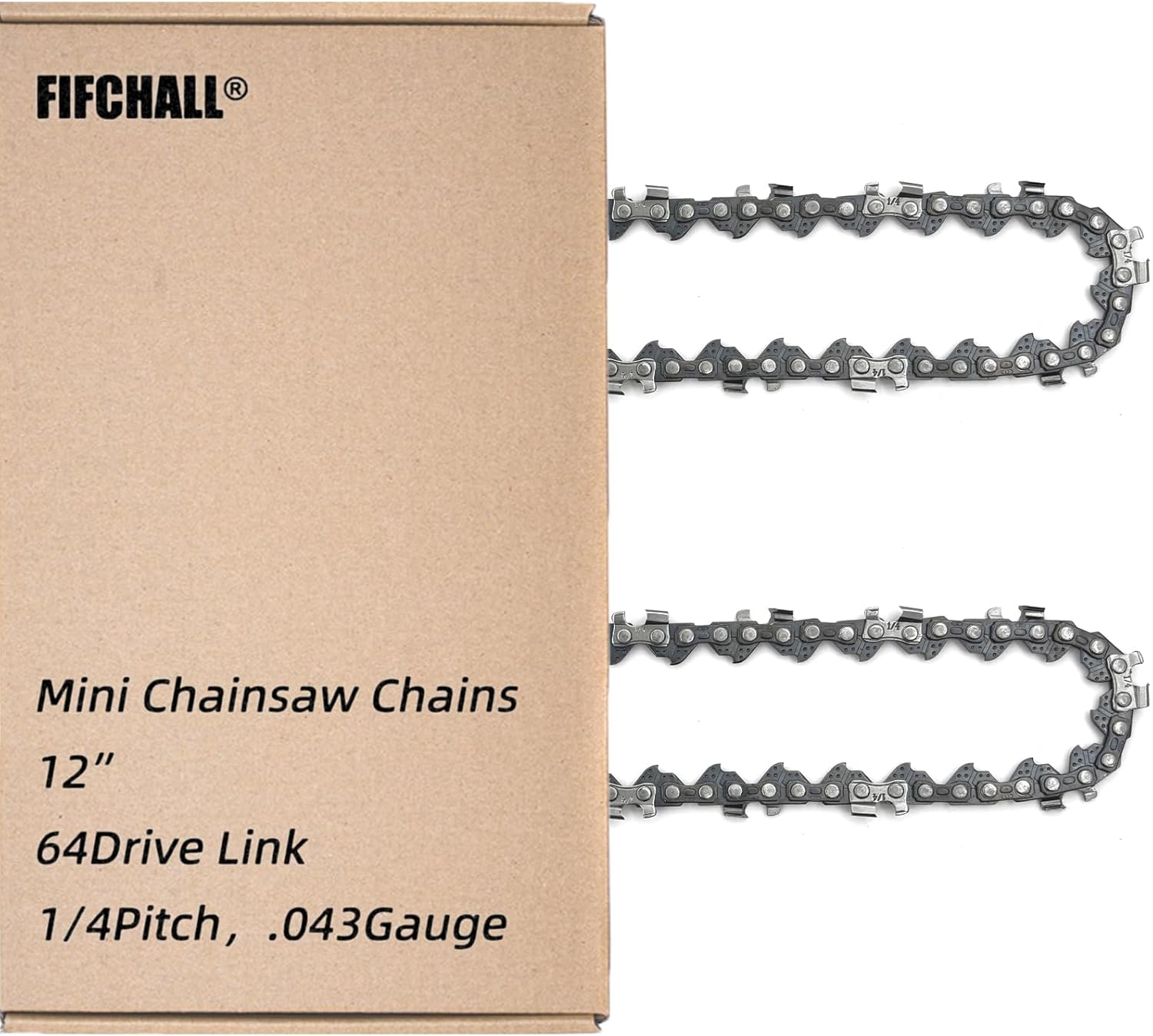 2 Pack 12 Inch Chainsaw Chain 1/4