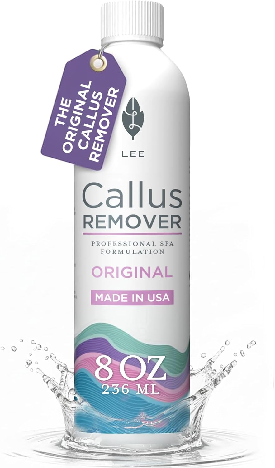 Lee Beauty 8oz Professional Gel Callus Remover for Feet - Original Fast-Acting Formula, Extra Strength for Cracked Heels & Dead Skin (Pack of 1)