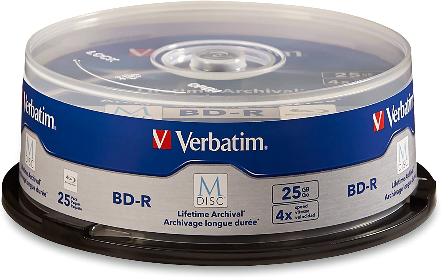 Verbatim M-Disc BD-R 25GB 4X with Surface - 25pk Spindle - 98909 - Picture 2 of 15