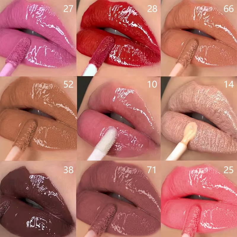 Custom Logo Private Label Plumping Lipgloss Moisturizing Liquid Clear Color Changing Lip Gloss