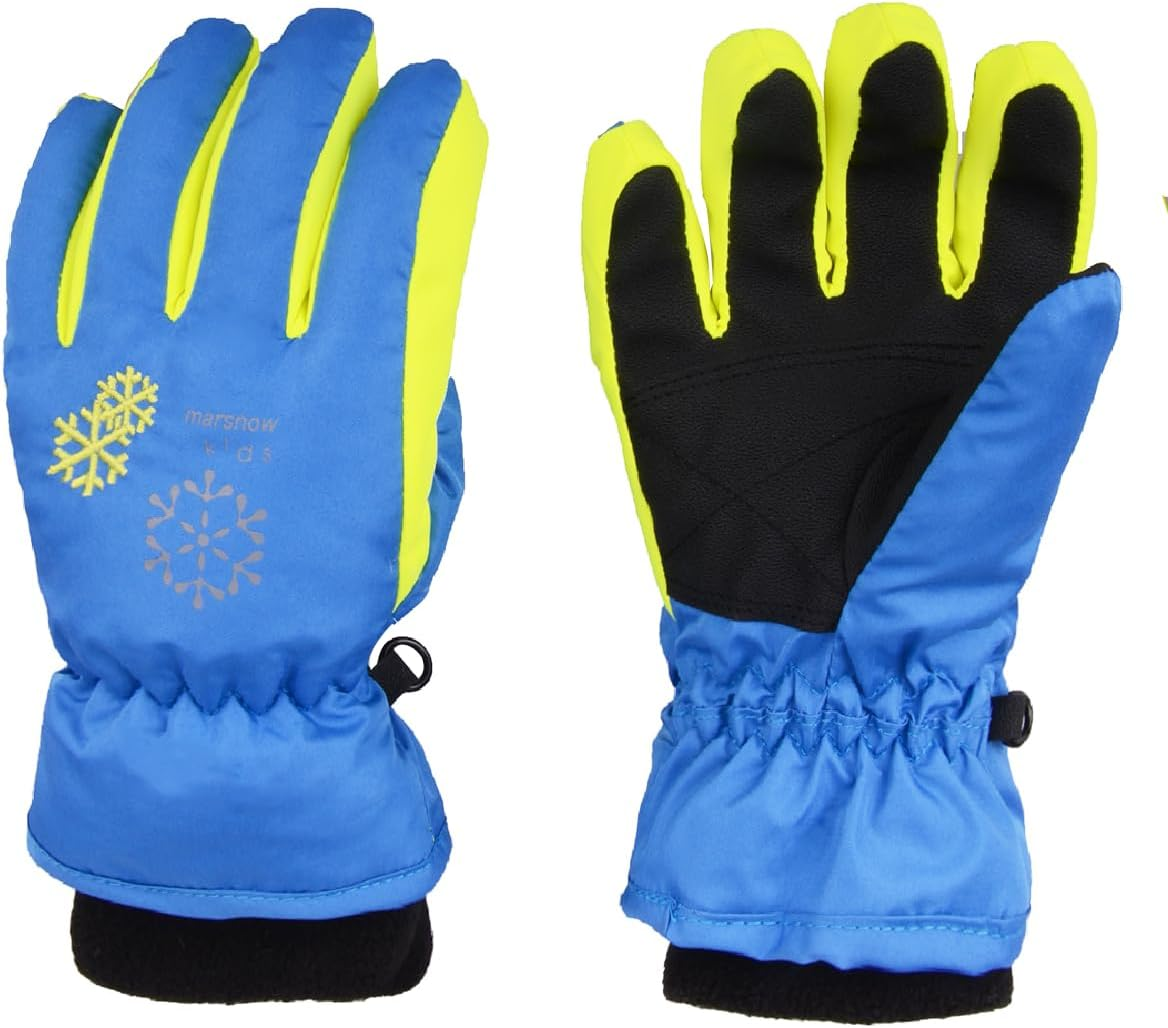 Kids Snow Gloves - Winter Ski & Snowboard Gloves for Boys & Girls