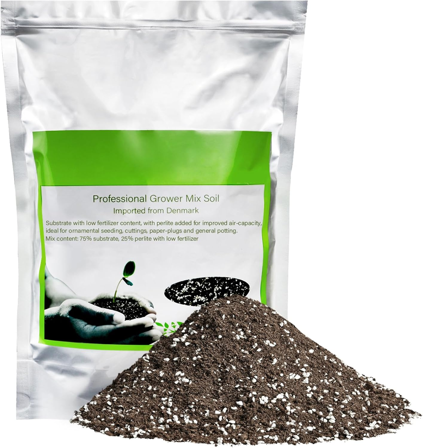 Succulent Cactus Potting Soil Mix (4 Qt), All-Purpose Garden Potting Mix for Indoor Outdoor Plants, Quick Drain Houseplant Orchid Bonsai Perlite Soil, Ready-To-Use, Resealable Bag Design