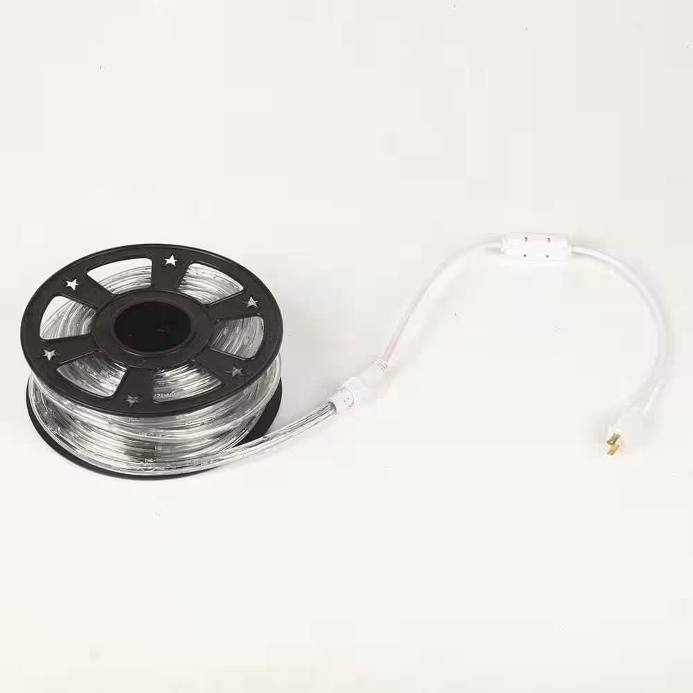 50 Ft. Indoor/Outdoor White Plug-In Integrated LED Rope Light (1-Pack)