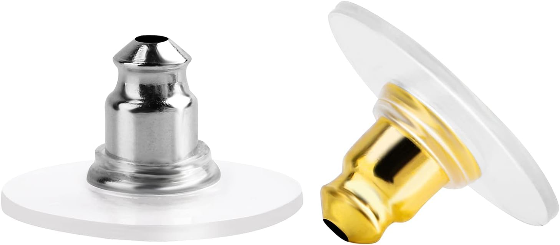 Earring Backs, Earring Safety Back Stopper Clutch Ear Locking with Pad,120Pcs Hypoallergenic Backings for Studs Fishhook Heavy Earrings