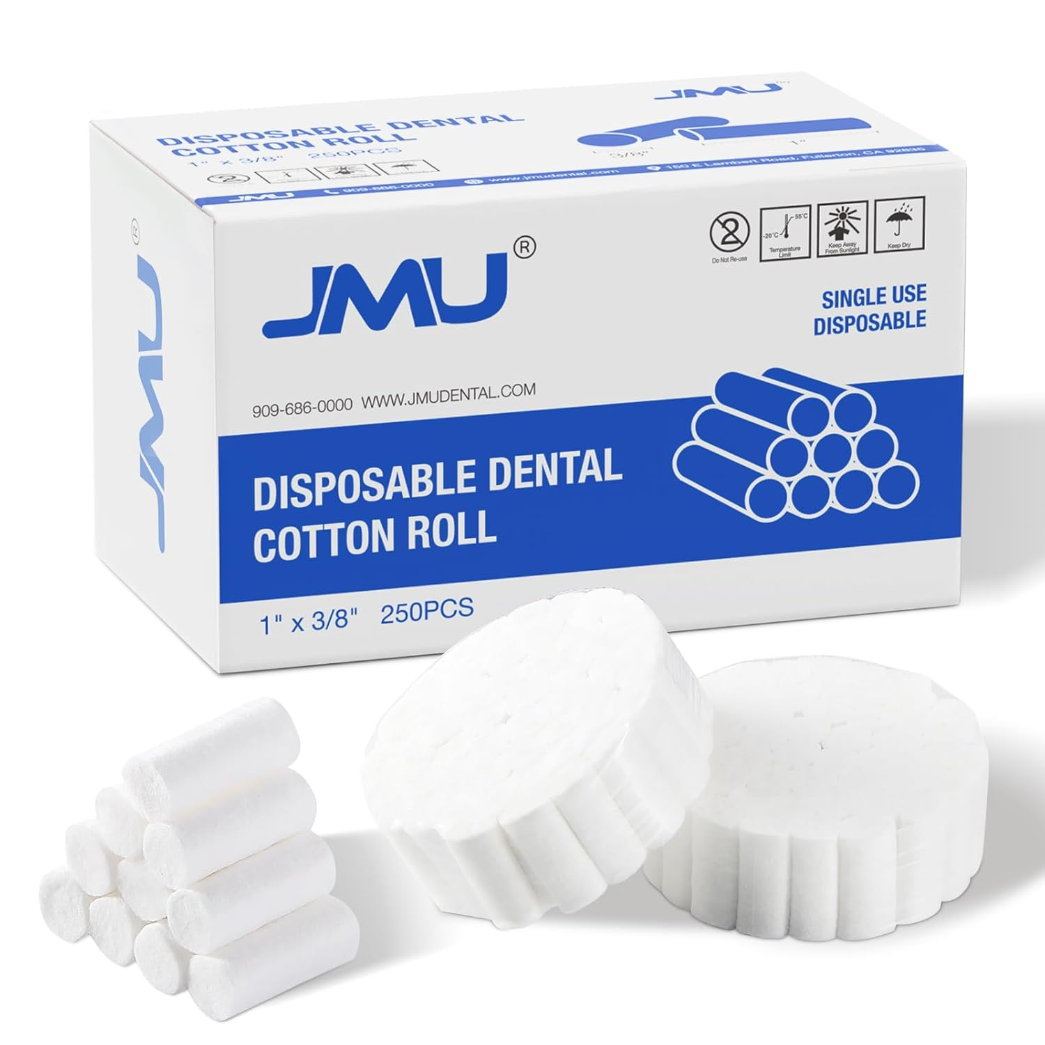 Rollos algodón dental 250 pzs, 1