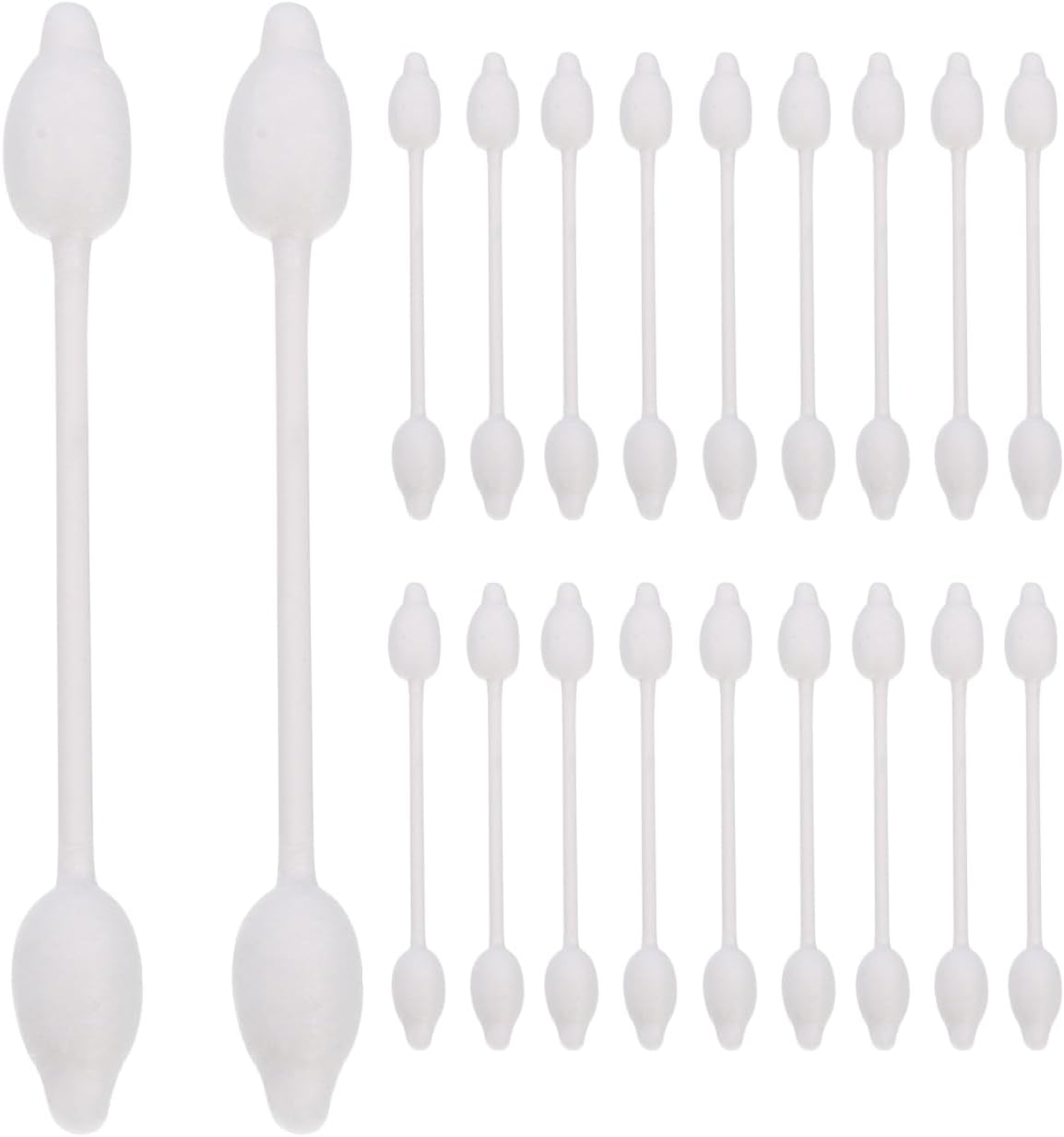 Ear Sticks Cotton Swabs 56Pcs Natural Double-Tipped Safety Cotton Buds with Large Tip Ear Swabs Sticks for Personal Health Baby