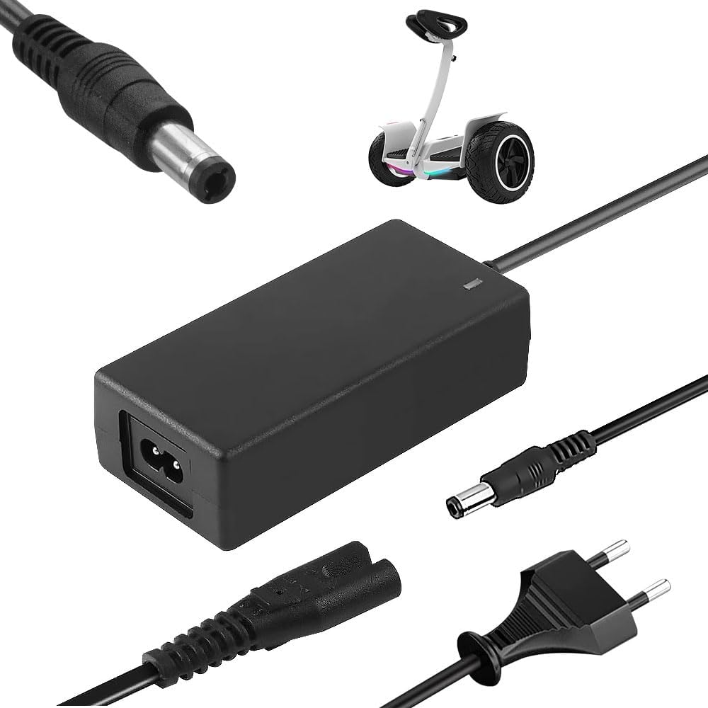 E Scooter Ladekabel, 42V 2A E Scooter Ladegerät, Ladegeräte Für Scooter 42V 2A, Elektrofahrräder Ladegerät Für 36V Akku Elektroroller E-Bike, DC 5.5 Mm * 2.1 Mm Anschluss