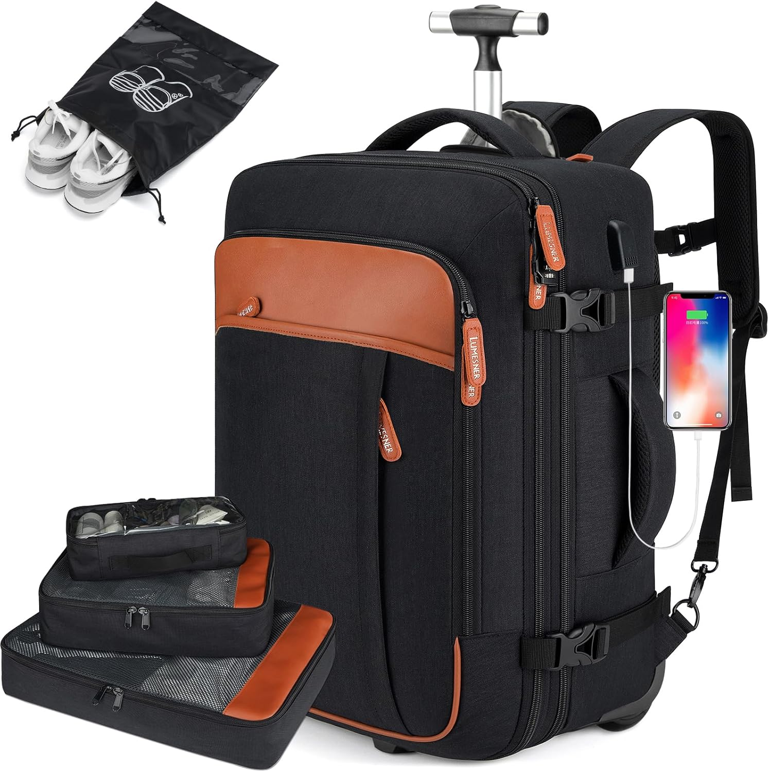 Carry on Backpack, Extra Large 40L Flight Approved Travel Backpack for Men & Women