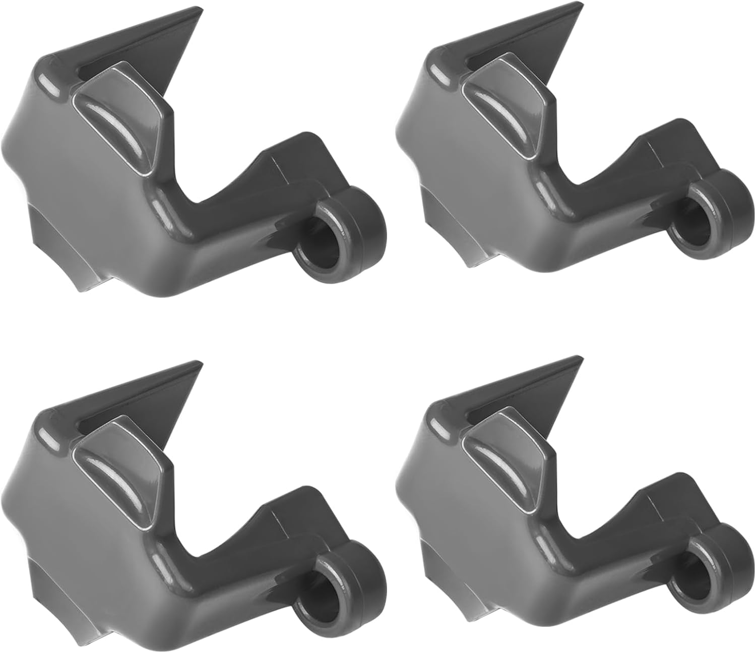 Pontoon Boat Fender Clips Bumper Buoy Hanger/Holders/Cleat Clamp/Adjuster for Square Rails, ABS Plastic, 4 Pack