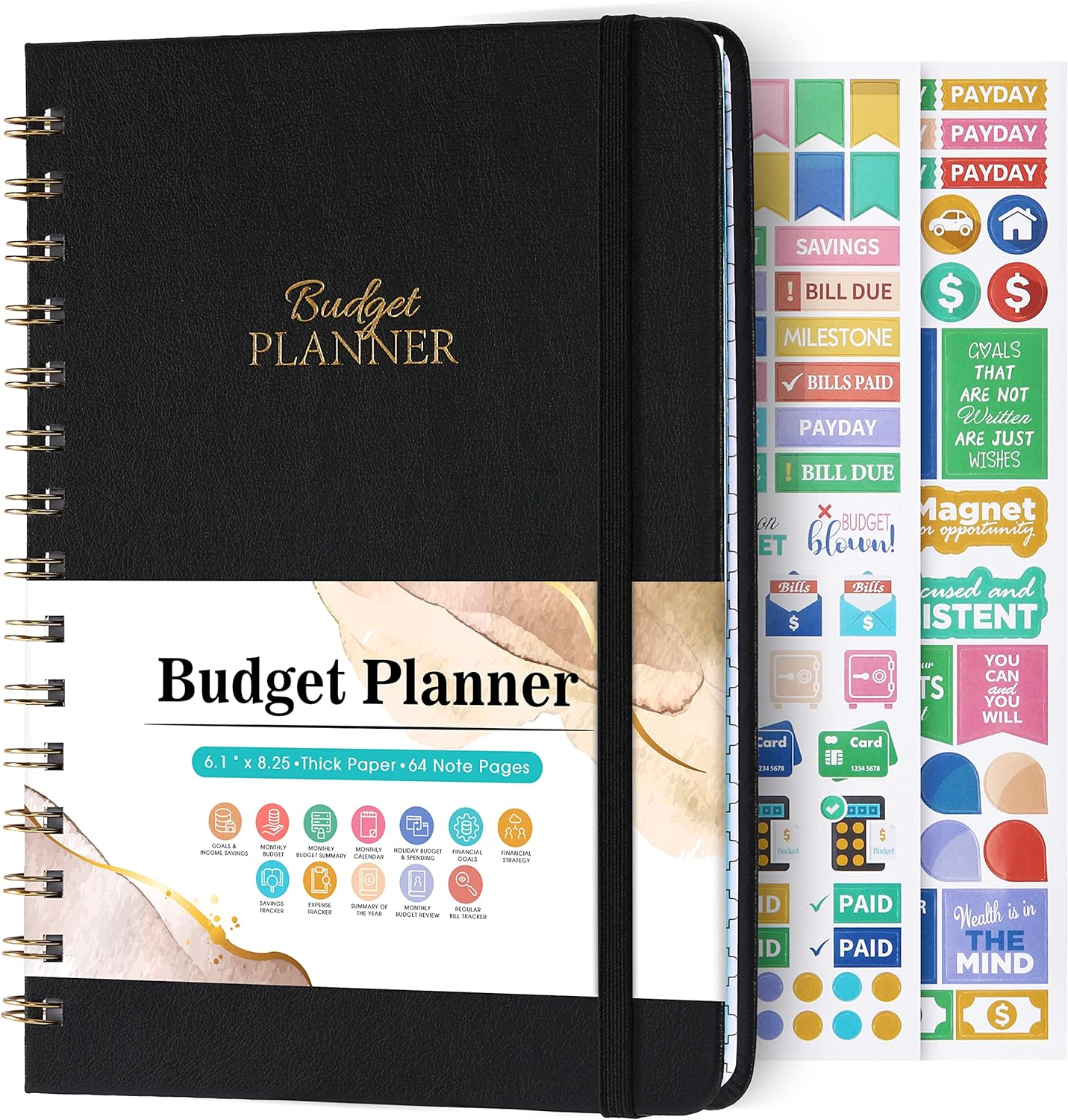 Budget Planner - Budget Book with Bill Organizer and Expense Tracker, 6.1