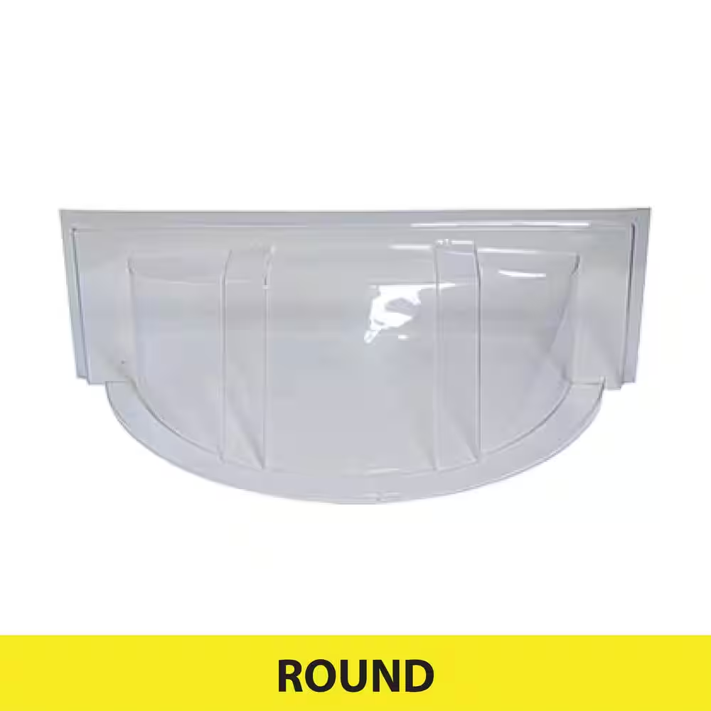 39 In. Round Bubble Plastic Window Well Cover Rain Snow Debris Pest Clear Thick