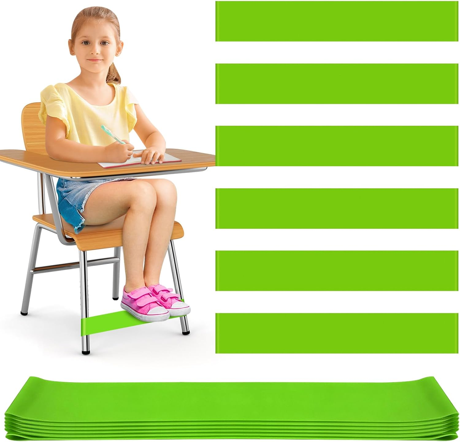 6 Pack Chair Bands for Kids with Fidgety Feet, ADHD Tools for Kids, ROOKEA Se... - Picture 14 of 28