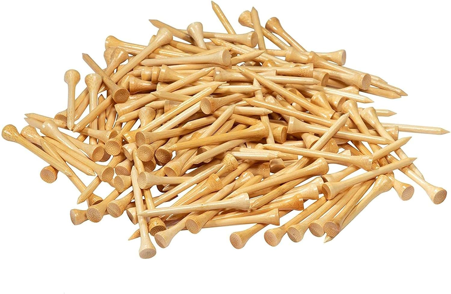 Juvale 300 Pack Bamboo Golf Tees in Bulk (2 3/4 Inch, Natural Wood Color) - Golf Tees Wood