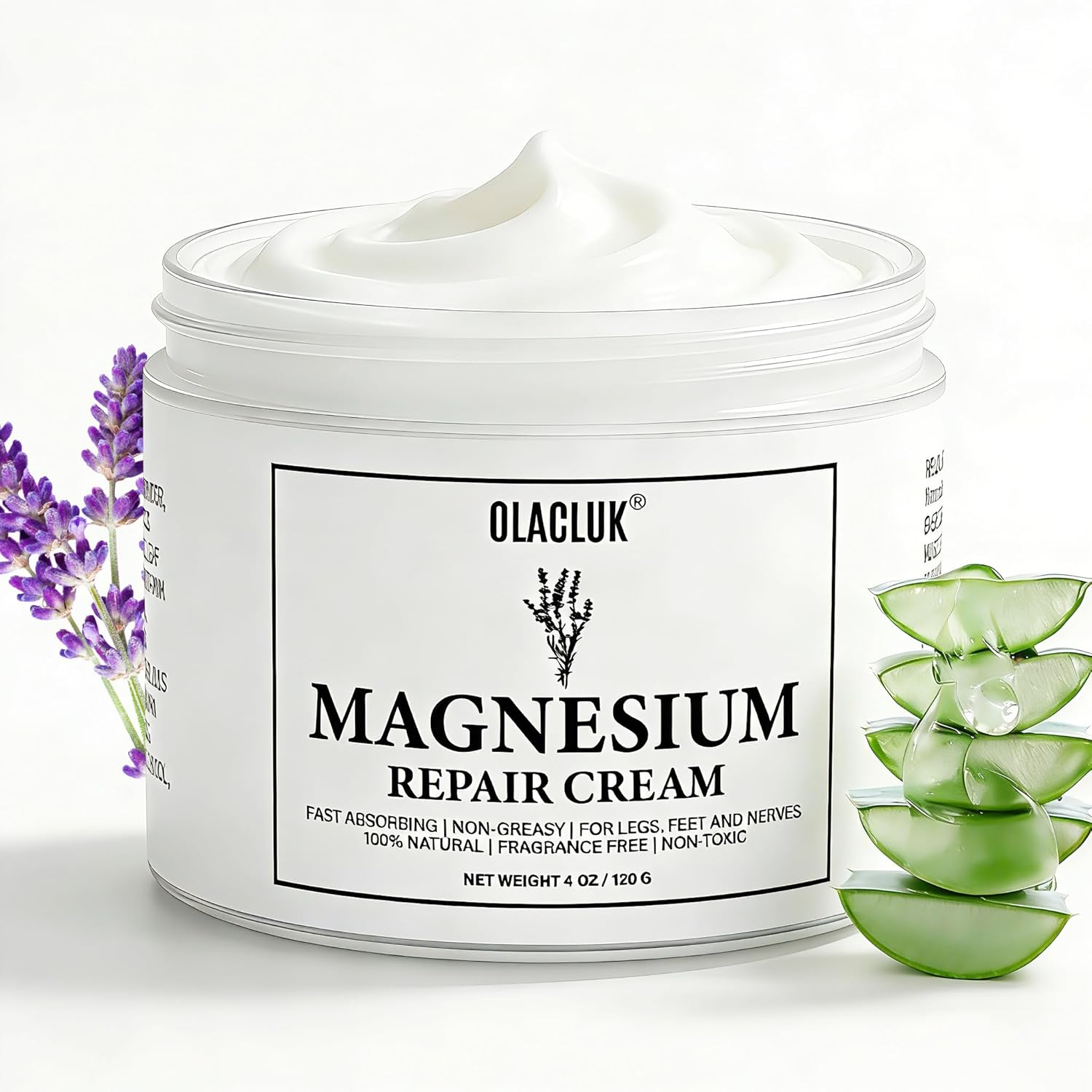 Neuropathy Cream - Magnesium Cream for Neuropathy - Nerve Relief Mama Lotion with Natural Magnesium Ingredients, Soothing Relaxation Feet, Hands, Legs, Fast-Absorbing & Non-Greasy Formula - 4 FL.OZ.