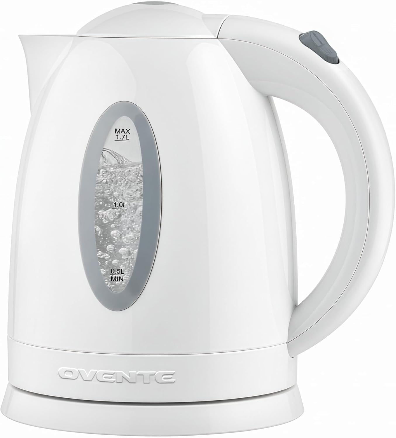 Electric Kettle, 1.7L Fast Boiling Water Heater for Coffee or Tea, BPA Free with Water Level Gauge, Auto Shut-Off, Boil-Dry Protection, Indicator Light and Removable Filter, White KP72W