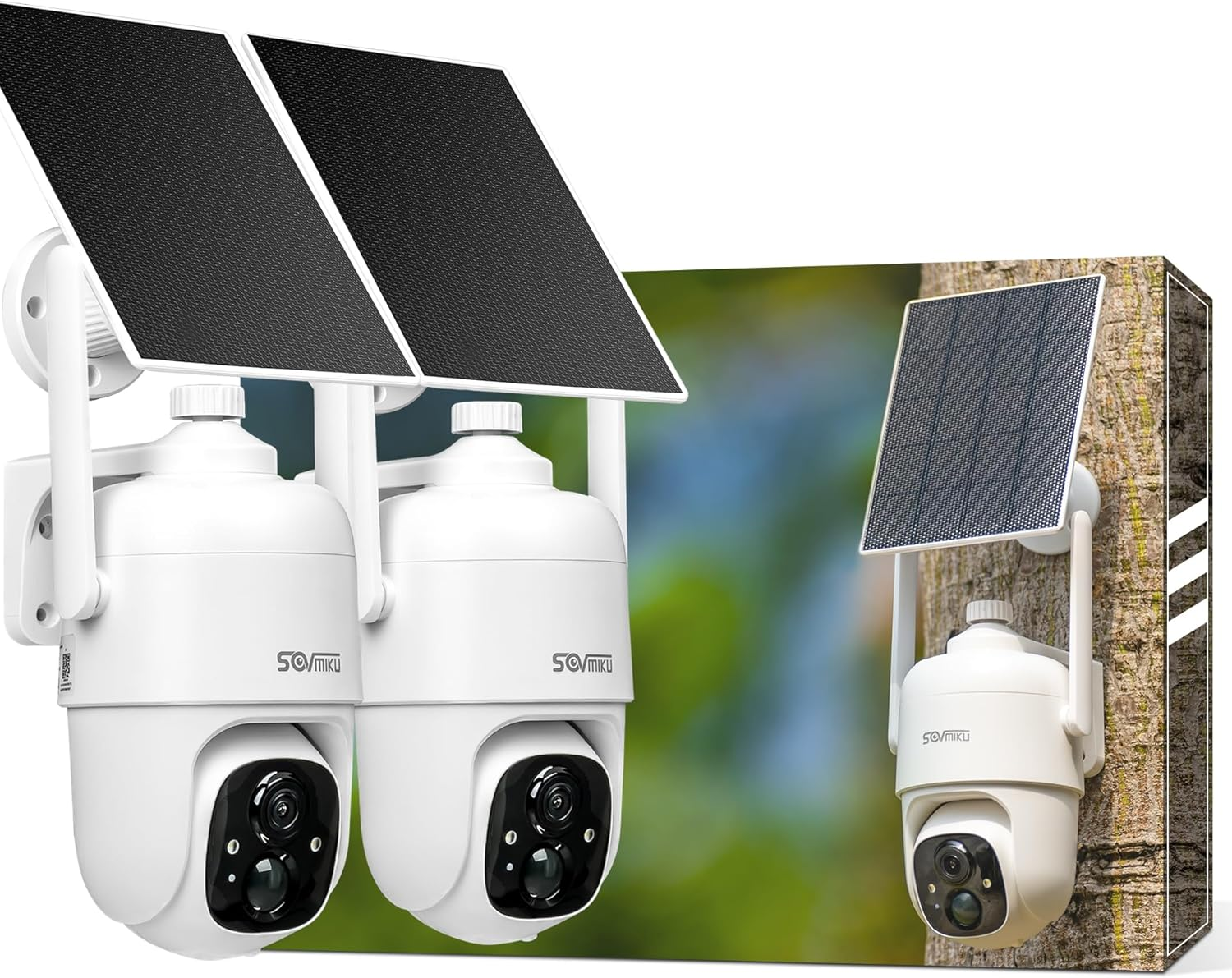 Vicohome 2CQ1 AI 2K Solar Security Camera Wireless Outdoor, Battery Powered,Two Way Audio,Motion Detection, 360° View,Easy to Setup,Color Night Vision,Audible Flashlight Siren,180 Days Exchange Policy