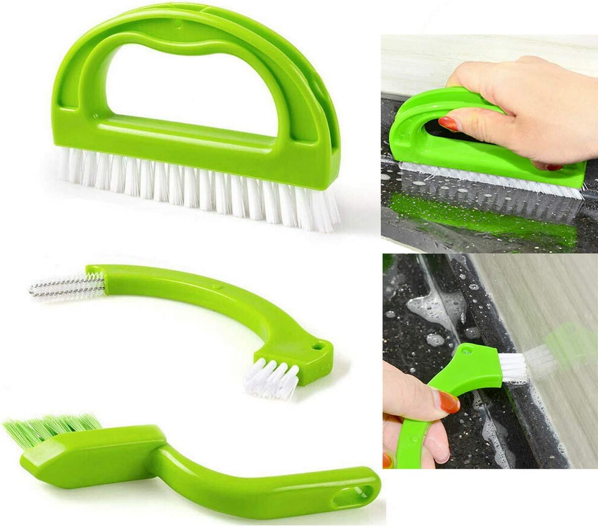 GYB Green 5 in 1 Tile Grout Cleaning Brush Mould Remover Narrow Stiff Stain C... - Picture 11 of 14