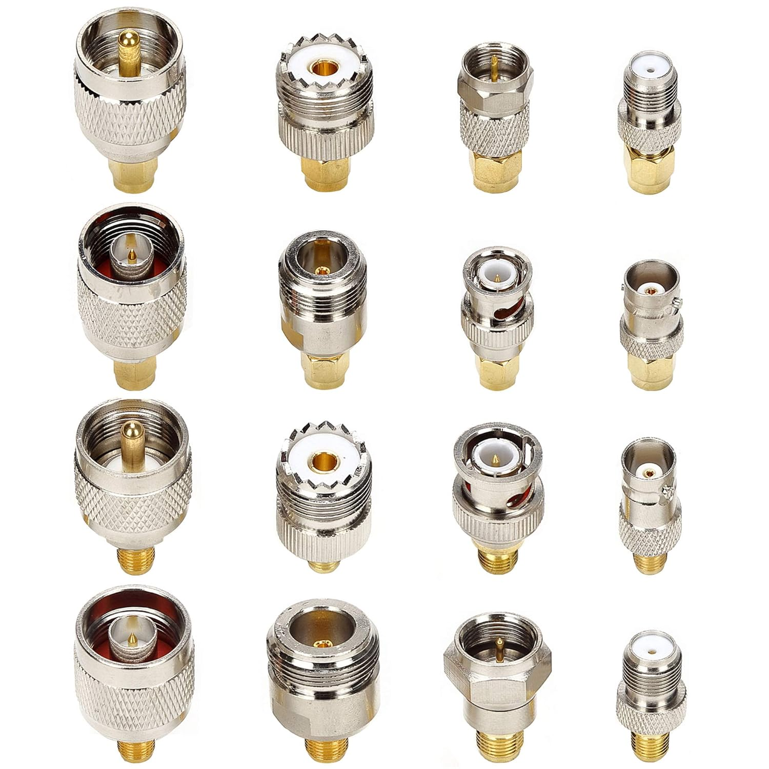 SMA Connector Kit in Adapter Standard SMA/BNC/UHF/N/F Male to Female Cable