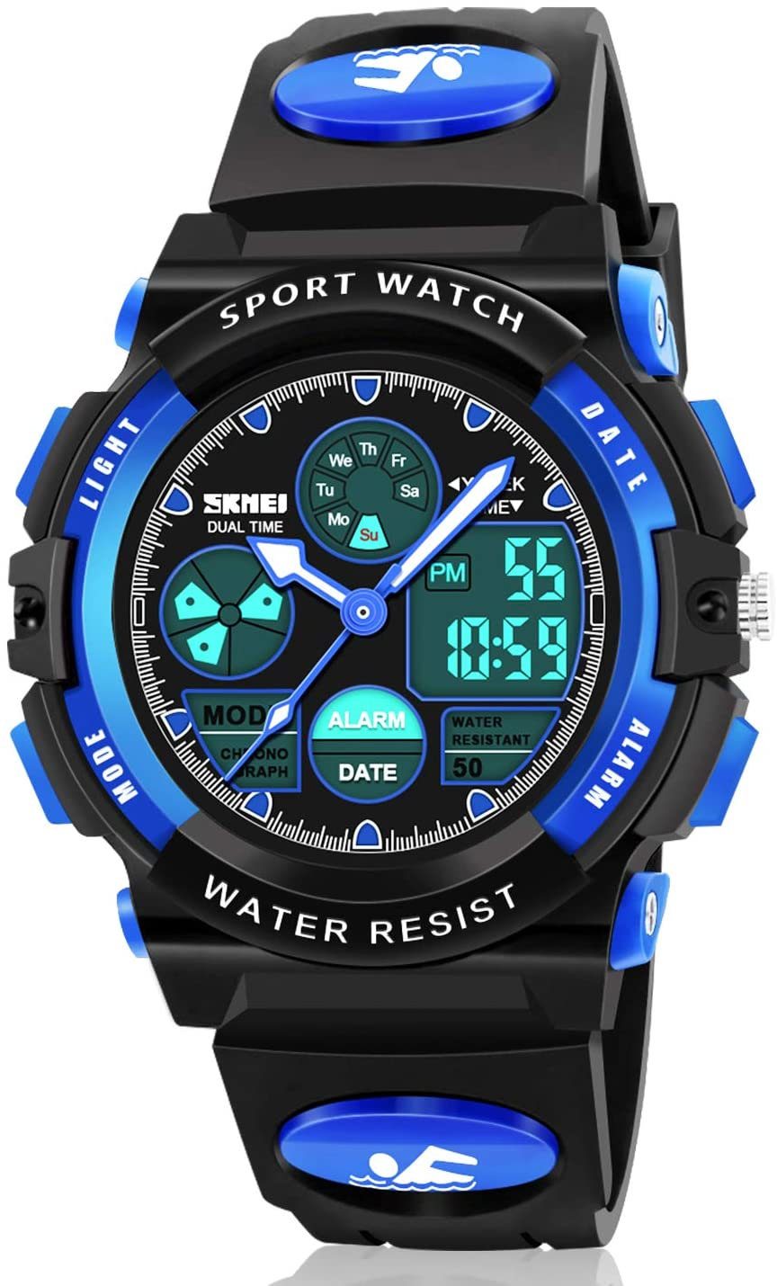 Kids LED Waterproof Watch Multi Function Digital Sports Gift for Children