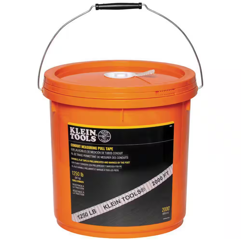 2000 Ft. Conduit Measuring Pull Tape 1250 Lbs. Tensile Strength