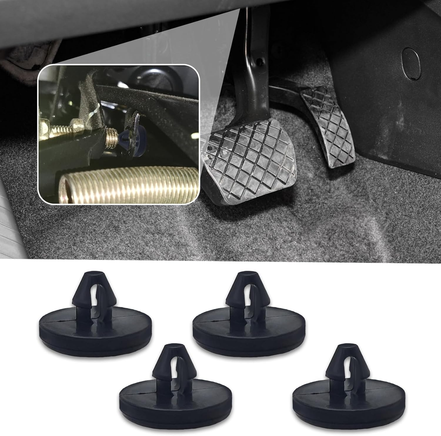 4PCS Brake Pedal Pad & Light Switch Stopper 90541-06036 Universal Car Truck Stop