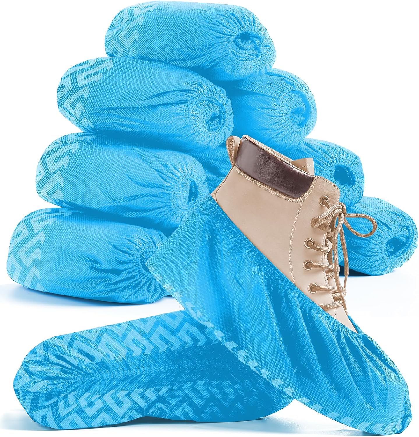 Shoe Covers Disposable Non Slip - 50 Pack (25 Pairs) X-Large Disposable Boot Cov