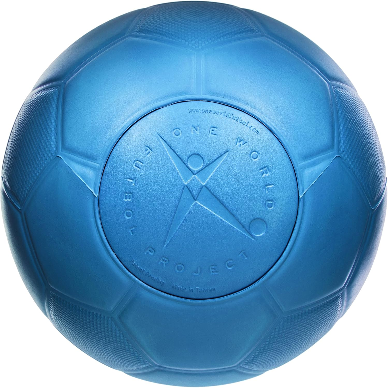 Soccer Ball - Unpoppable, Unbreakable, Non-Deflating, Non-Toxic Futbol - Blue, Size 5