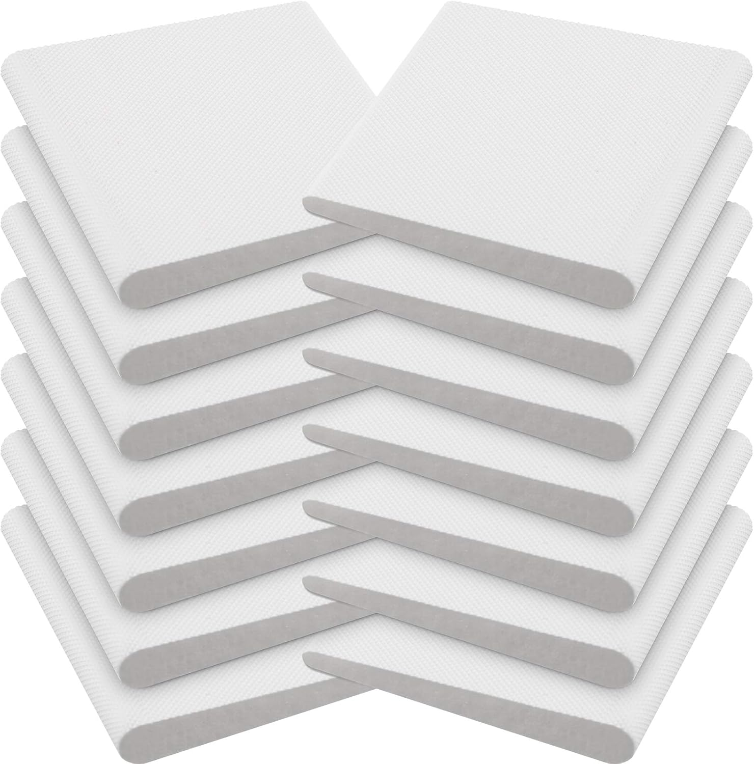 14 Pieces Door Corner Seals Self Adhesive Exterior Door Frame Seal Weather Stripping Corner Pad Foam Draft Stopper Gap Filler Bottom for Weather Protection, Isolation of Noise(White)