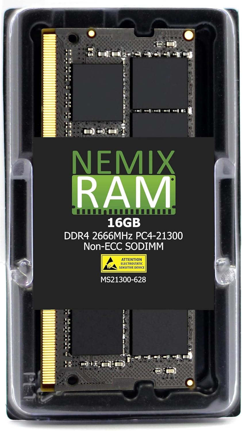 NEMIX RAM 32GB (2X16GB) DDR4-2666 PC4-21300 ECC SODIMM Compatible with Synolo... - Picture 8 of 13