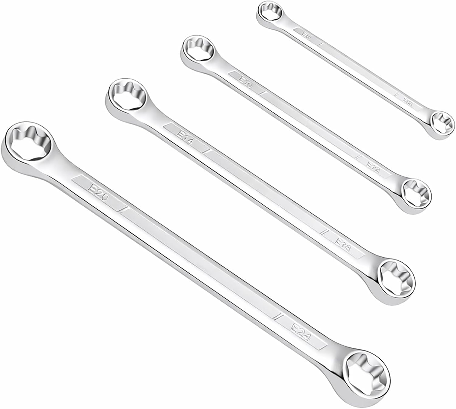 E Torx Wrench Set, Double Box End Torx Wrenches, E6-E24 (E6Xe8, E10Xe12, E14Xe18,E20Xe24) Professional Automotive & Mechanical Repair (Normal)