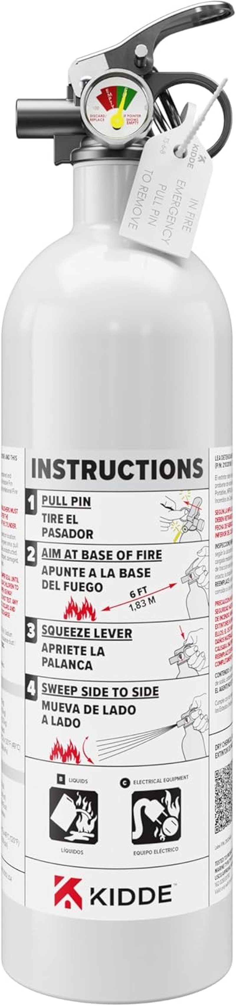 Single-Use 5BC Fire Extinguisher for Boats Marine Safety Emergency Suppressor