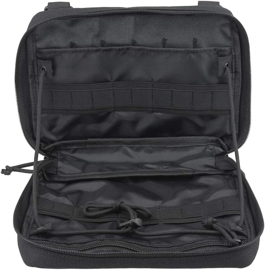 Tactical Admin Molle Pouch, Medical EDC EMT Utility Bag Shell Design Attachment Pouches 1000D Nylon Hiking Belt Bags Waterproof