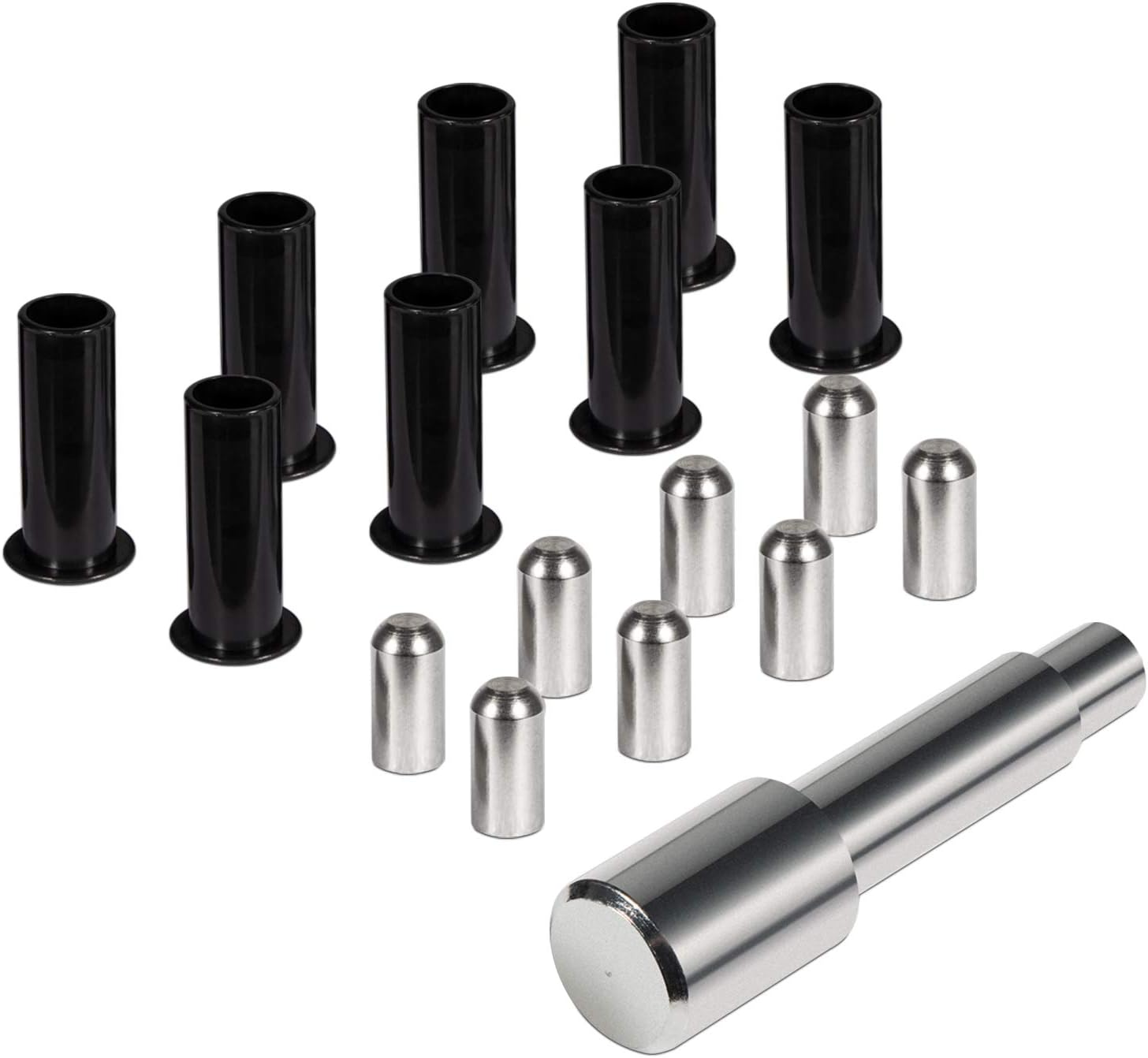 Door Pin Guides & Door Bushing Removal Tool For Jeep Wrangler JK JKU JL JLU Sports Sahara Freedom Rubicon Unlimited Gladiator JT 2/4-Door 2007-2024 Stainless Steel Hinge Bolts Guides Liners (17 PCS)