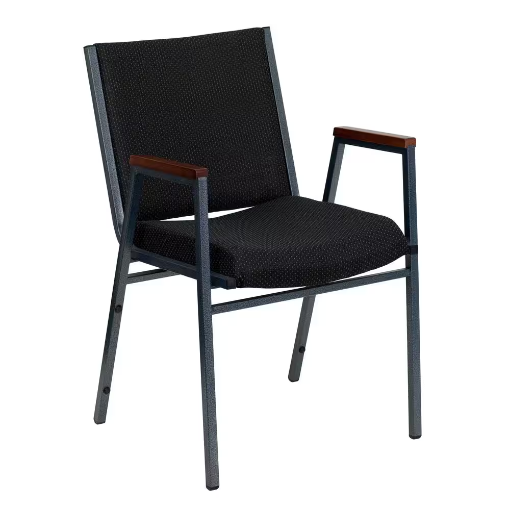 Fabric Stackable Chair in Black