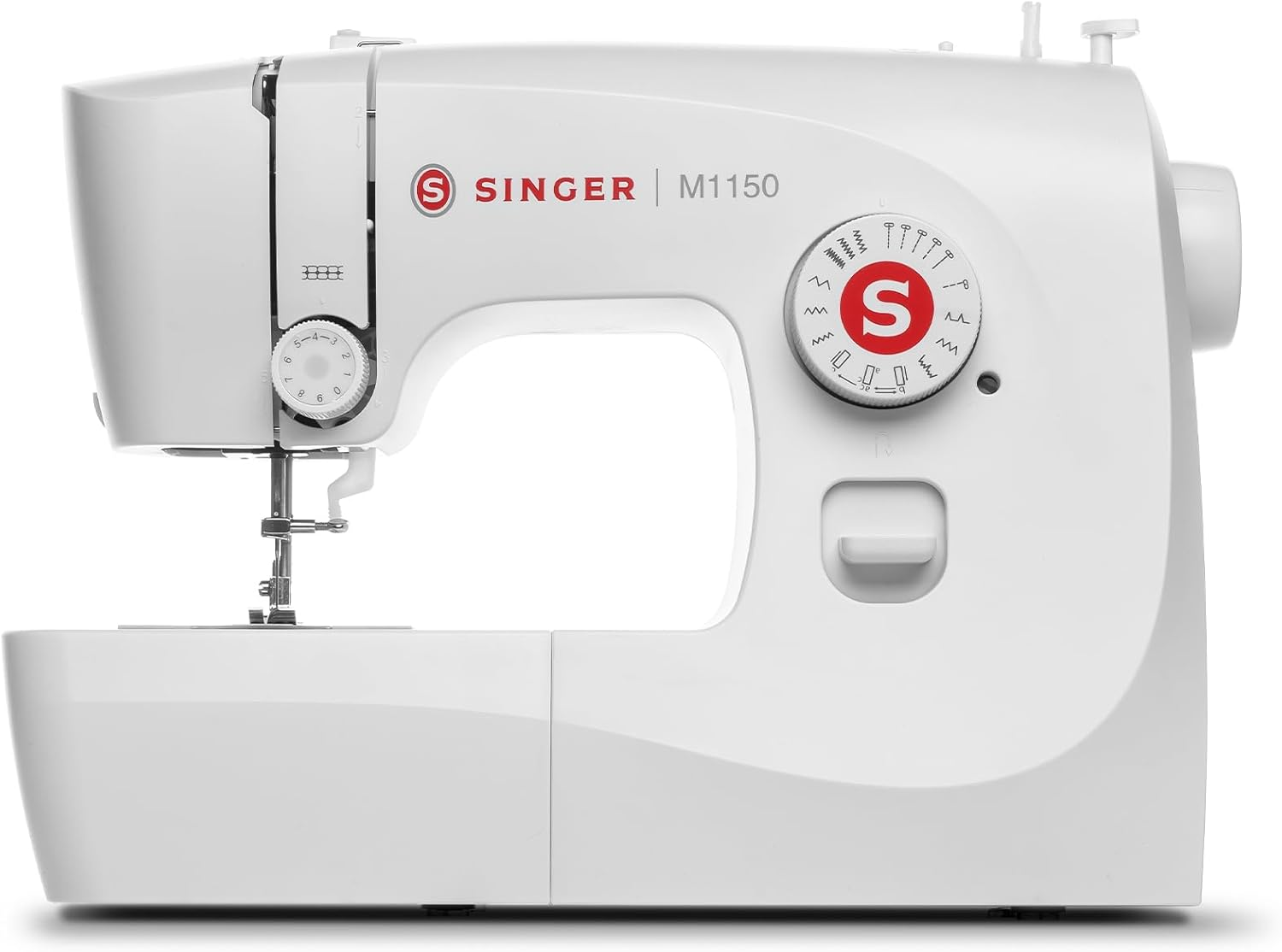 SINGER M1150 Lightweight & Portable Sewing Machine with 45 Stitch Applications, LED Light & 4-Step Buttonhole | Ideal for Mending and Sewing