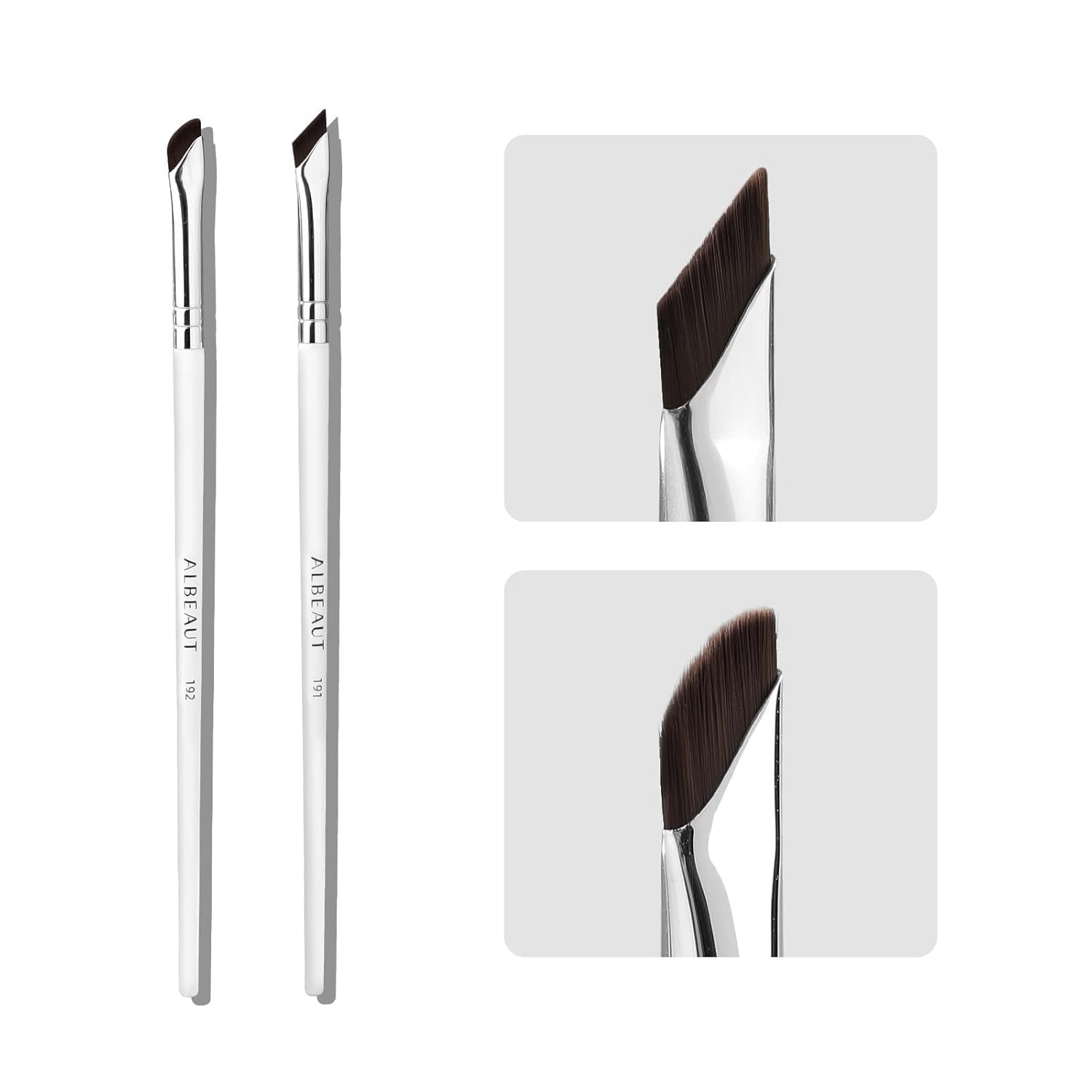 Eyeliner Brow Brush Angled Thin Gel Liner Makeup Brush Fine Point Eyebrow Brushes Flat Brow Tint Brush Kit Applicator Tool