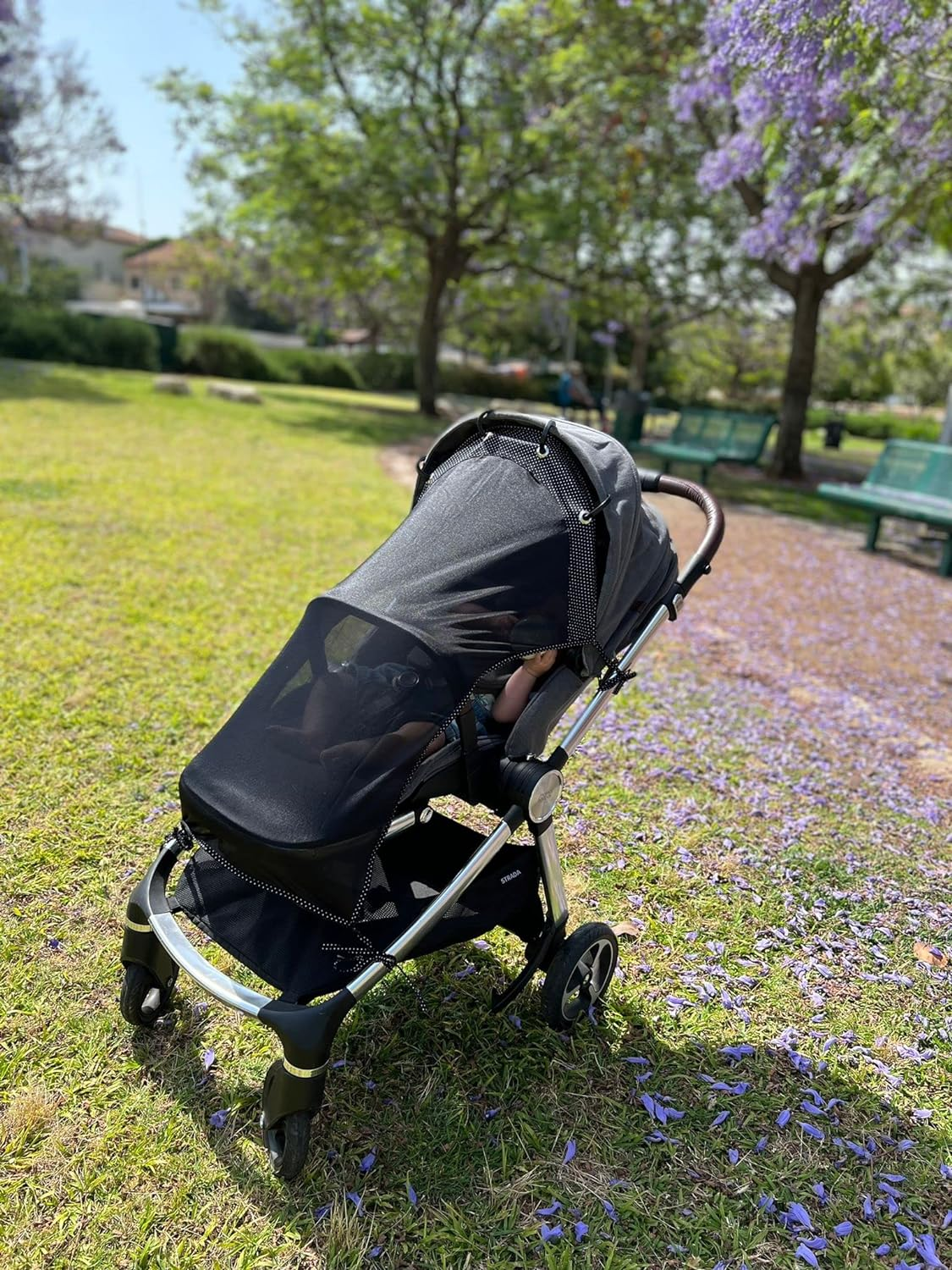 Sun Shade for Strollers (Long). Universal Adjustable SPF 30+ Sunshade with Se... - Picture 10 of 16