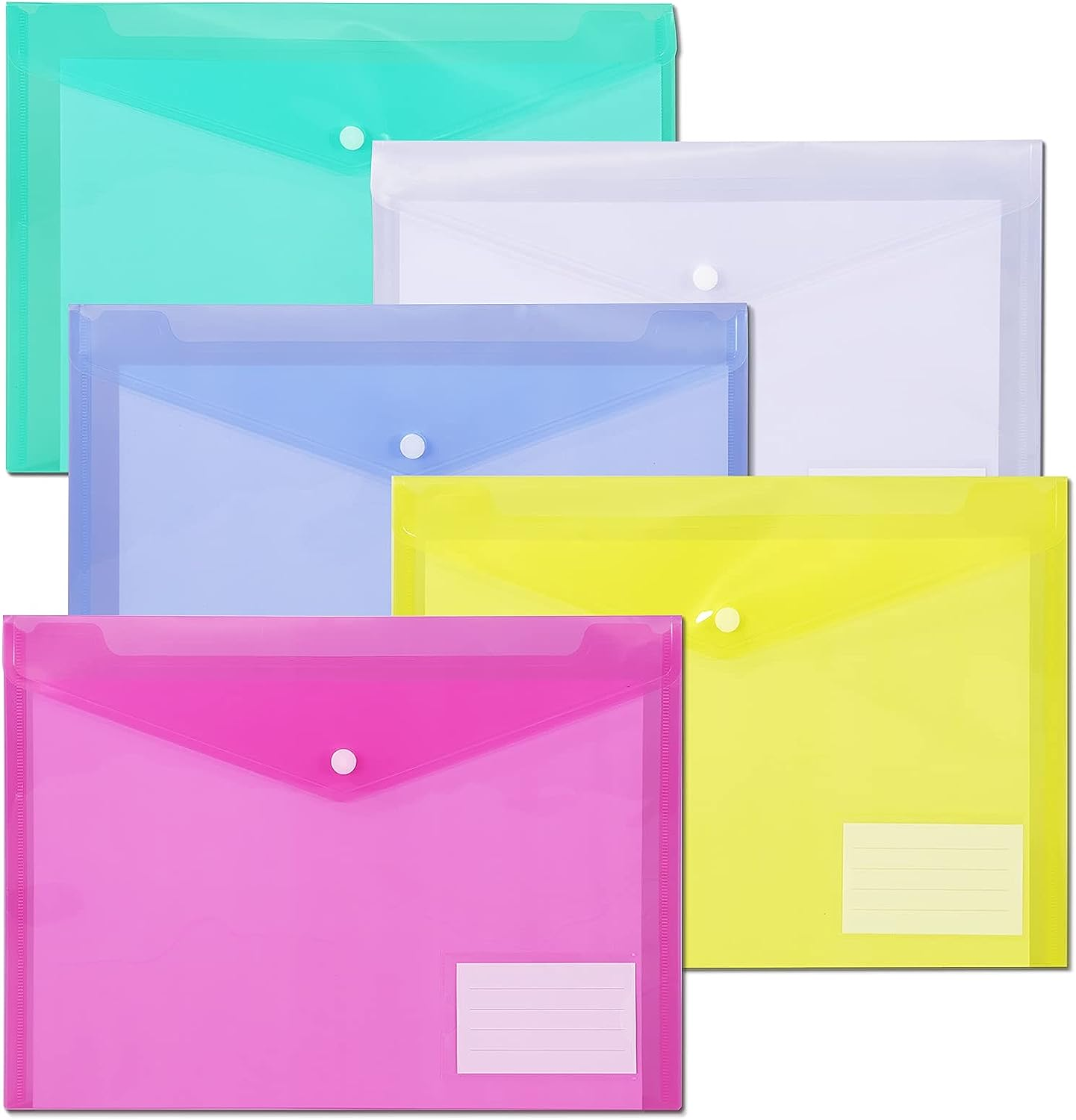 10 Pack File Folders,Plastic Envelope Folder,Us Letter Size Poly Envelopes with