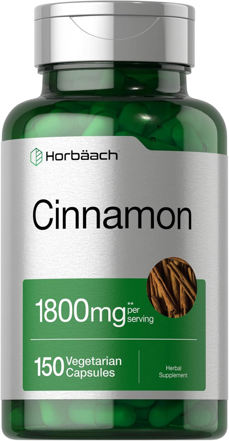 Cinnamon Capsules 1800Mg | 150 Count | Ceylon Cinnamon Supplement | Vegetarian, Non-Gmo, Gluten Free